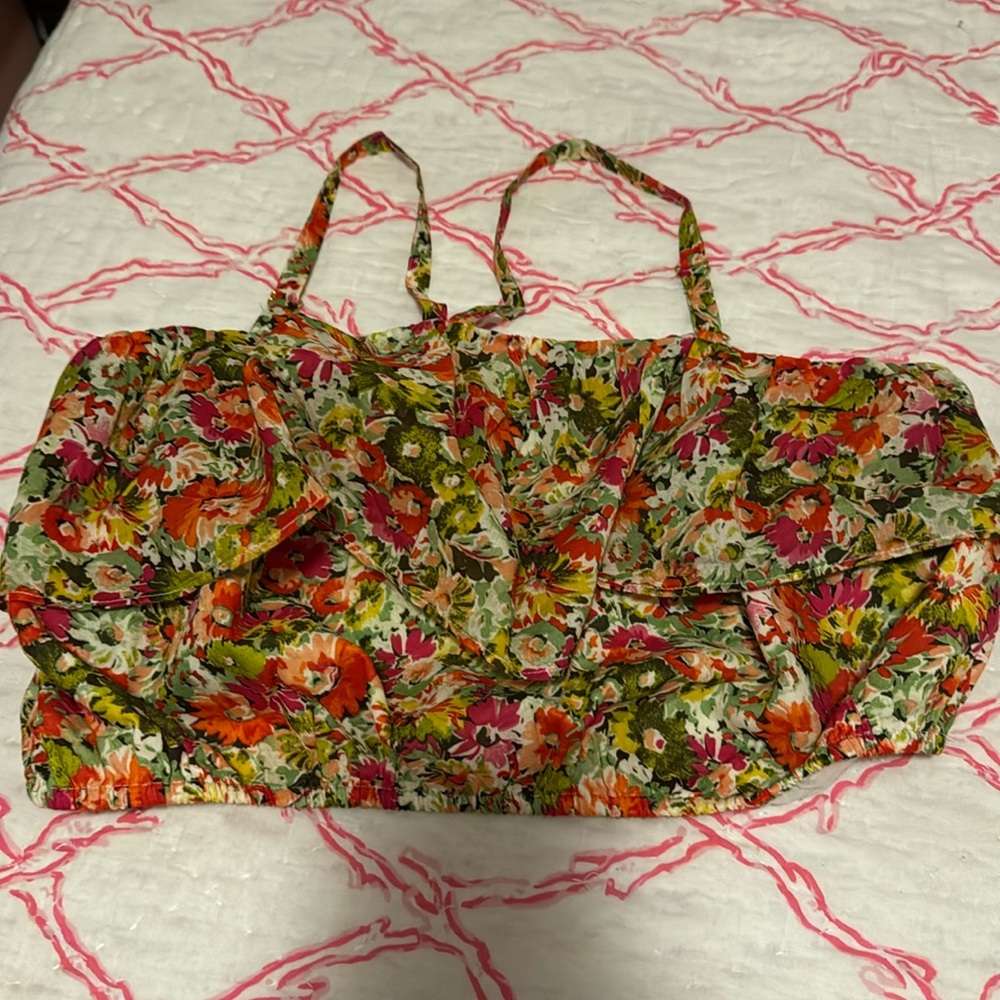 JCrew Flounce Crop Top